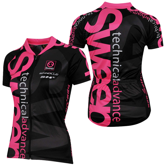 Cyklistický dres CLASIC CYKLO D020 - černá / růžová