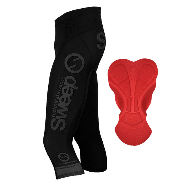 Cyklistické 3/4 kraťasy CYKLO K015A - černá / šedá