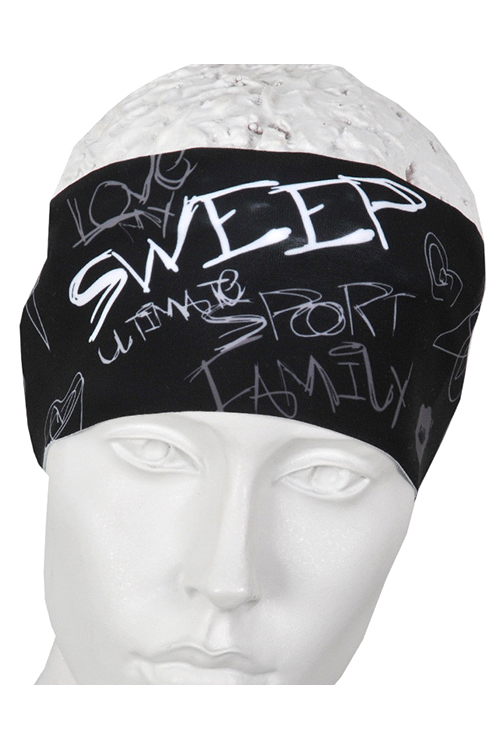 Sportovní čelenka SCP100 GRAFITY - černá / bílá