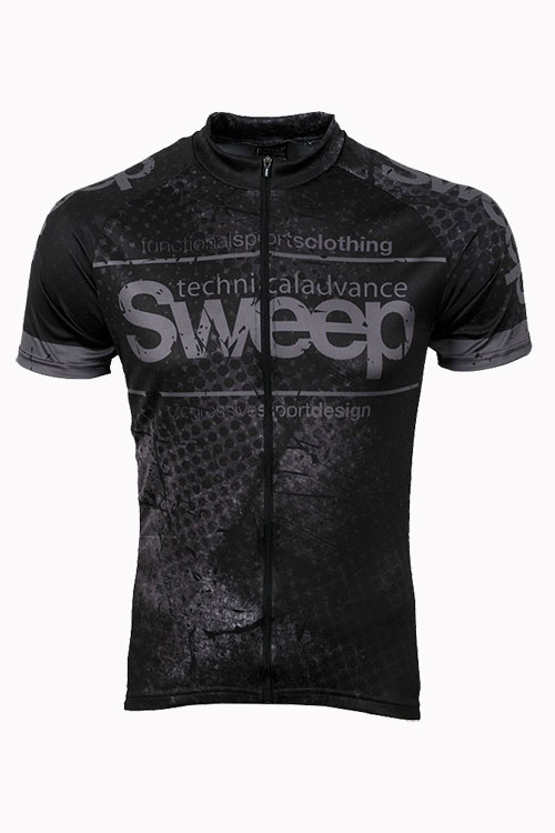 Cyklistický dres CLASIC CYKLO D040 - černá / šedá
