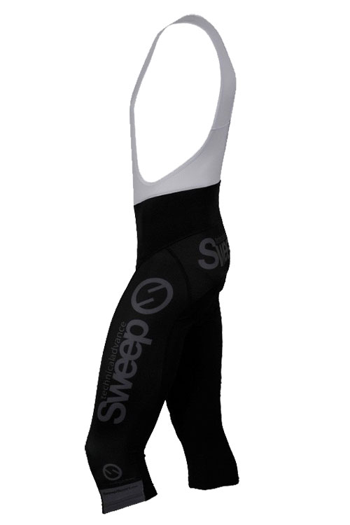 Cyklistické 3/4 kraťasy CYKLO K015 se šlemi - černá / šedá