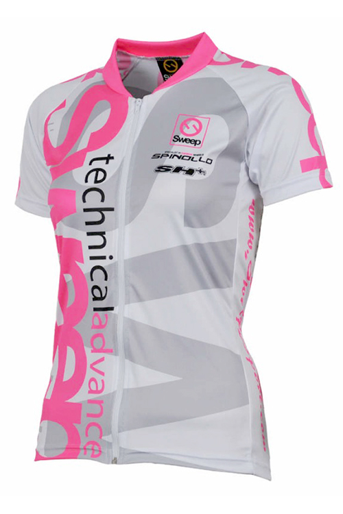 Cyklistický dres CLASIC CYKLO D020 - bílá / růžová