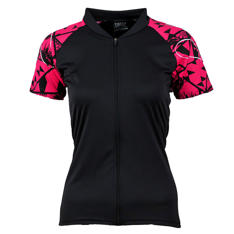 Cyklistický dres CLASIC CYKLO D060- černá / růžová