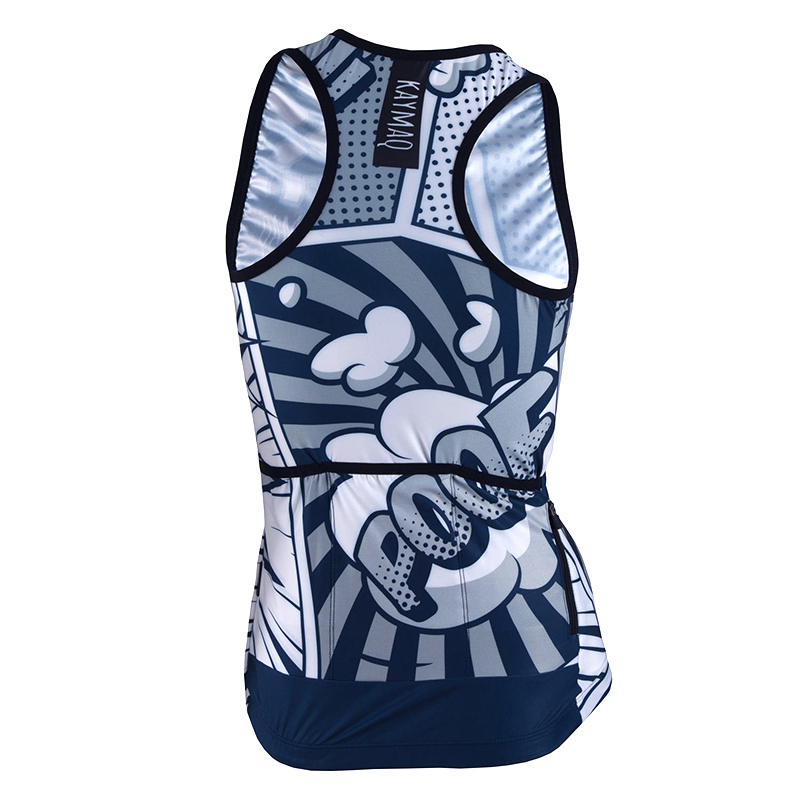 KAYMAQ W24 cyklistický tílko komiks bílý