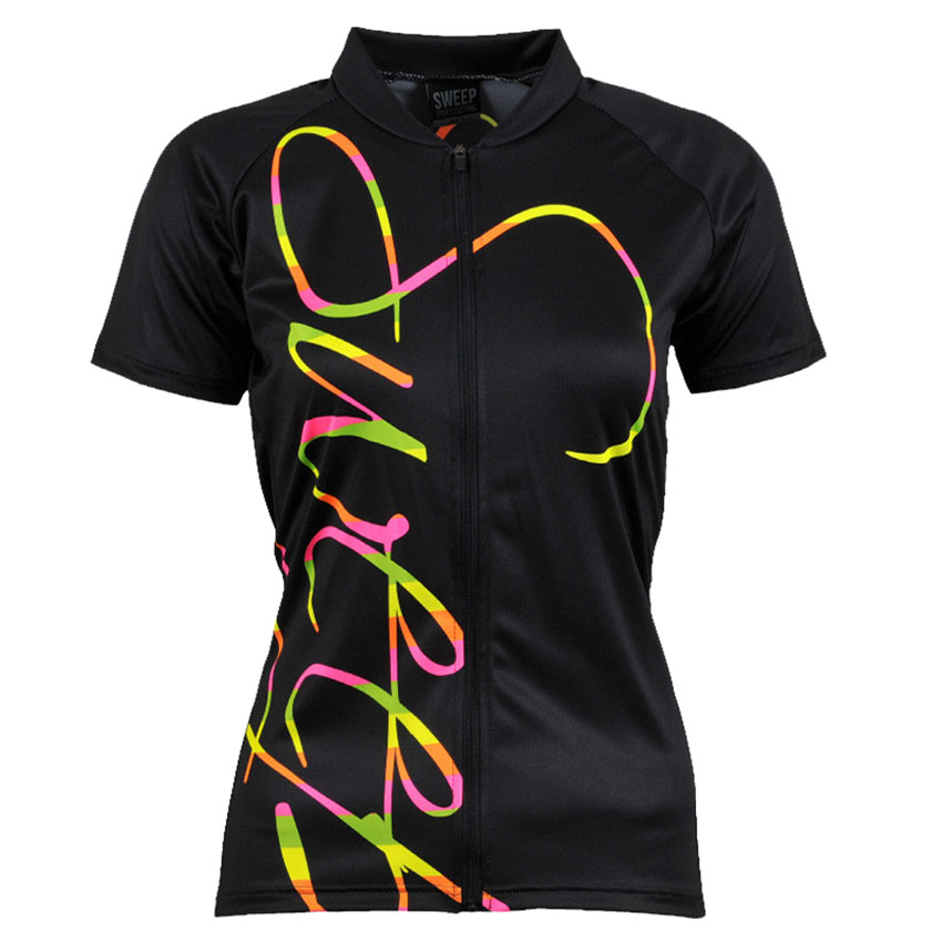 Cyklistický dres CLASIC CYKLO D068 RAINBOW - černá