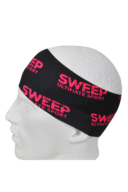 Sportovní čelenka SCP076 - černá / růžová