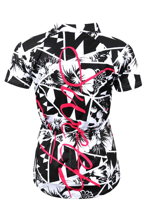 Cyklistický dres CLASIC CYKLO D050 - bílá / černá / růžová