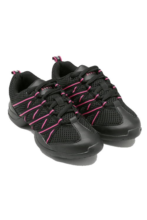 Dětské taneční boty CRISS CROSS - černá / růžová