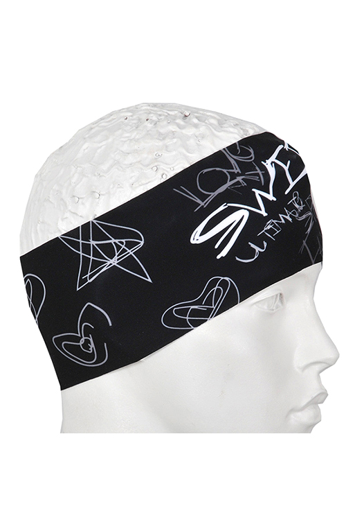Sportovní čelenka SCP100 GRAFITY - černá / bílá