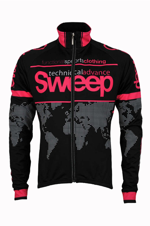 Cyklistická bunda NOWIND CYKLO J010 SILNÁ - černá / růžová