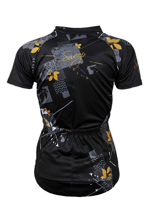 Cyklistický dres CLASIC CYKLO D058 - černá / zlatá