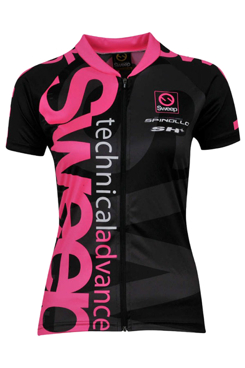 Cyklistický dres CLASIC CYKLO D020 - černá / růžová