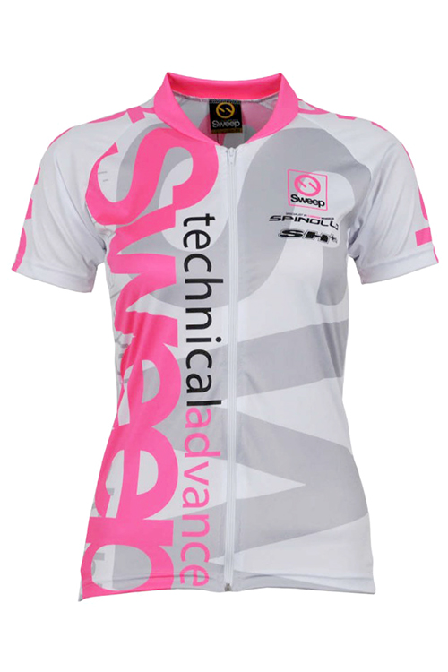 Cyklistický dres CLASIC CYKLO D020 - bílá / růžová