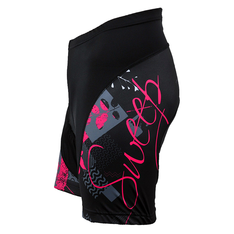 Cyklistické kraťasy CYKLO K028 - černá / růžová