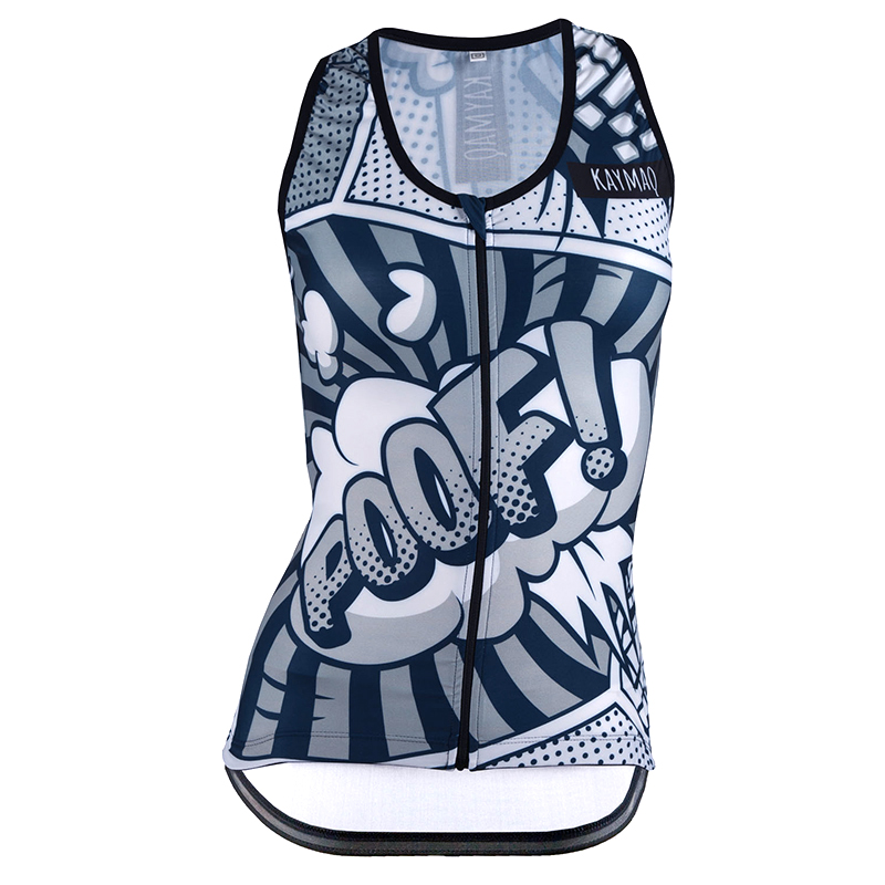 KAYMAQ W24 cyklistický tílko komiks bílý