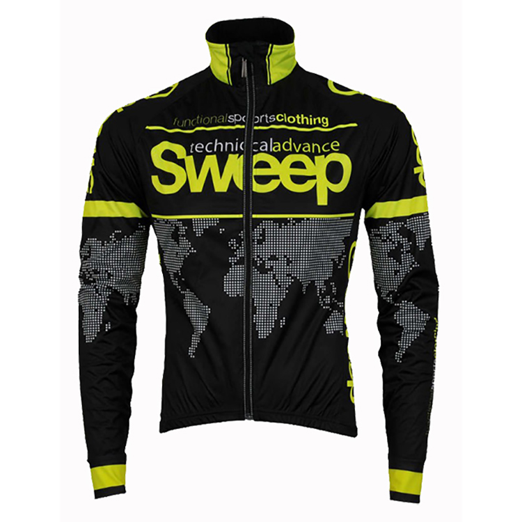 Cyklistická bunda NOWIND CYKLO J009 SLABÁ - černá / citronová