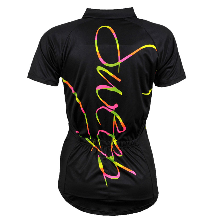 Cyklistický dres CLASIC CYKLO D068 RAINBOW - černá