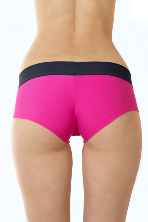 Dámské kalhotky HOT PANTS - růžová / šedá