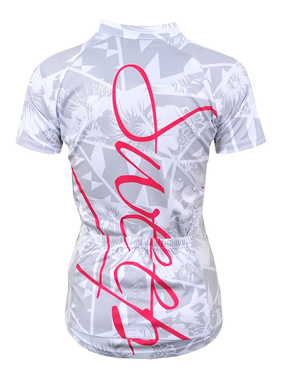 Cyklistický dres CLASIC CYKLO D050 - bílá / šedá / růžová