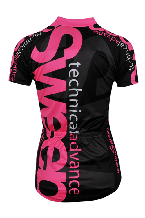 Cyklistický dres CLASIC CYKLO D020 - černá / růžová