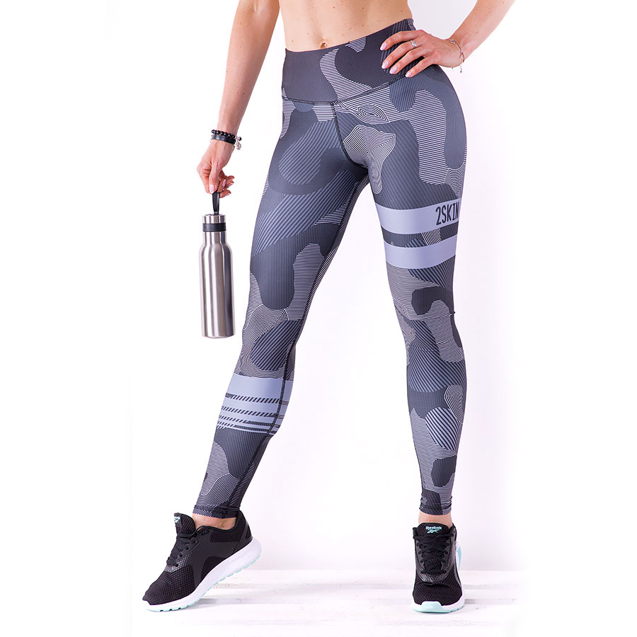 Dámské maskáčové legíny FLEXY BLACK