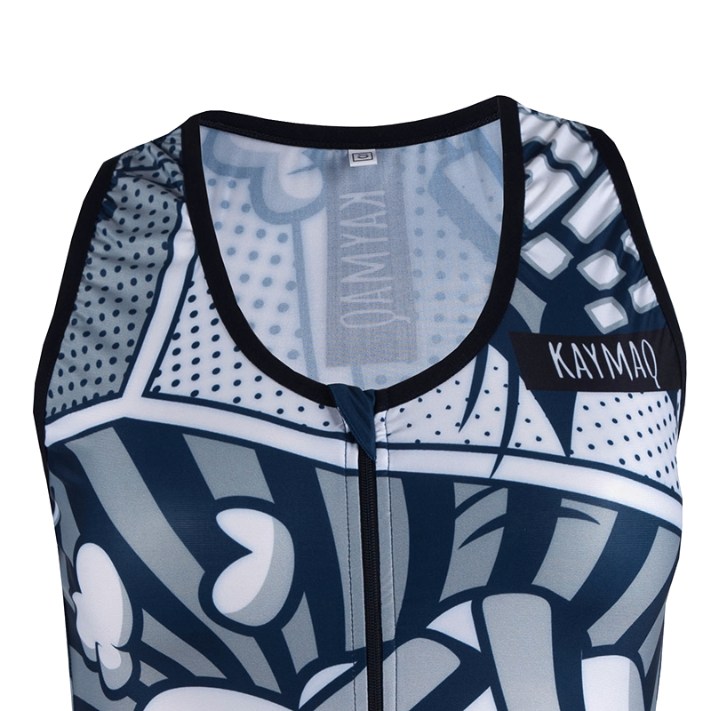 KAYMAQ W24 cyklistický tílko komiks bílý