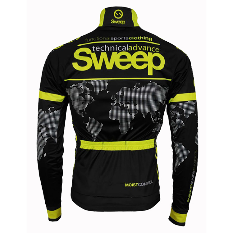 Cyklistická bunda NOWIND CYKLO J009 SLABÁ - černá / citronová