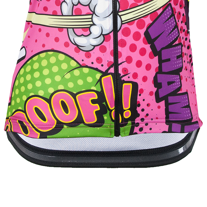 Cyklistický dres KAYMAQ W27 - komiks růžová