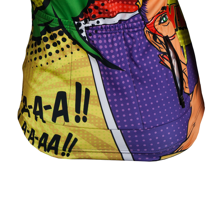 Cyklistický dres dlouhý rukáv KAYMAQ W26 - komiks multicolor
