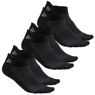 Sportovní ponožky CRAFT Shaftless 3-pack - černá