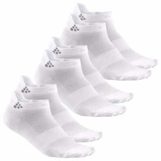 Sportovní ponožky CRAFT Shaftless 3-pack - bílá