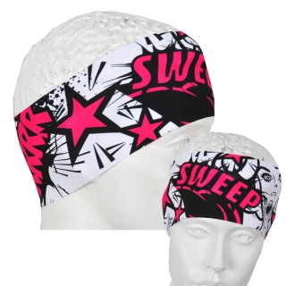 Sportovní čelenka SCP099 COMIX - bílá / růžová