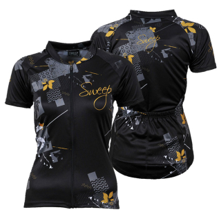 Cyklistický dres CLASIC CYKLO D058 - černá / zlatá