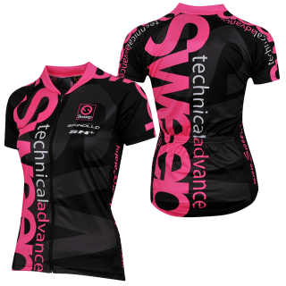 Cyklistický dres CLASIC CYKLO D020 - černá / růžová