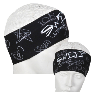 Sportovní letní čelenka SCP118 GRAFITY - černá / bílá