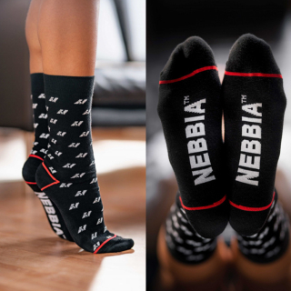 Vysoké ponožky NEBBIA N-PATTERN 104 - černá