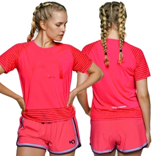 Dámské funkční tričko MAIKEN TEE - růžová neonová