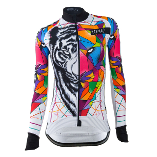 Cyklistický dres dlouhý rukáv KAYMAQ - W1-W03 - TYGR