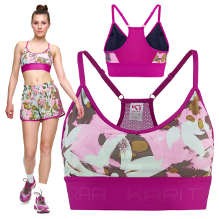 Dámská sportovní podprsenka VAR - růžová