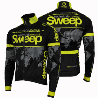 Cyklistická bunda NOWIND CYKLO J009 SLABÁ - černá / citronová