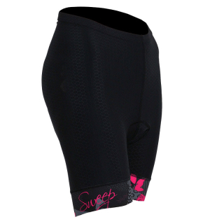 Cyklistické kraťasy CYKLO K036 3D GOFRATO - černá / růžová